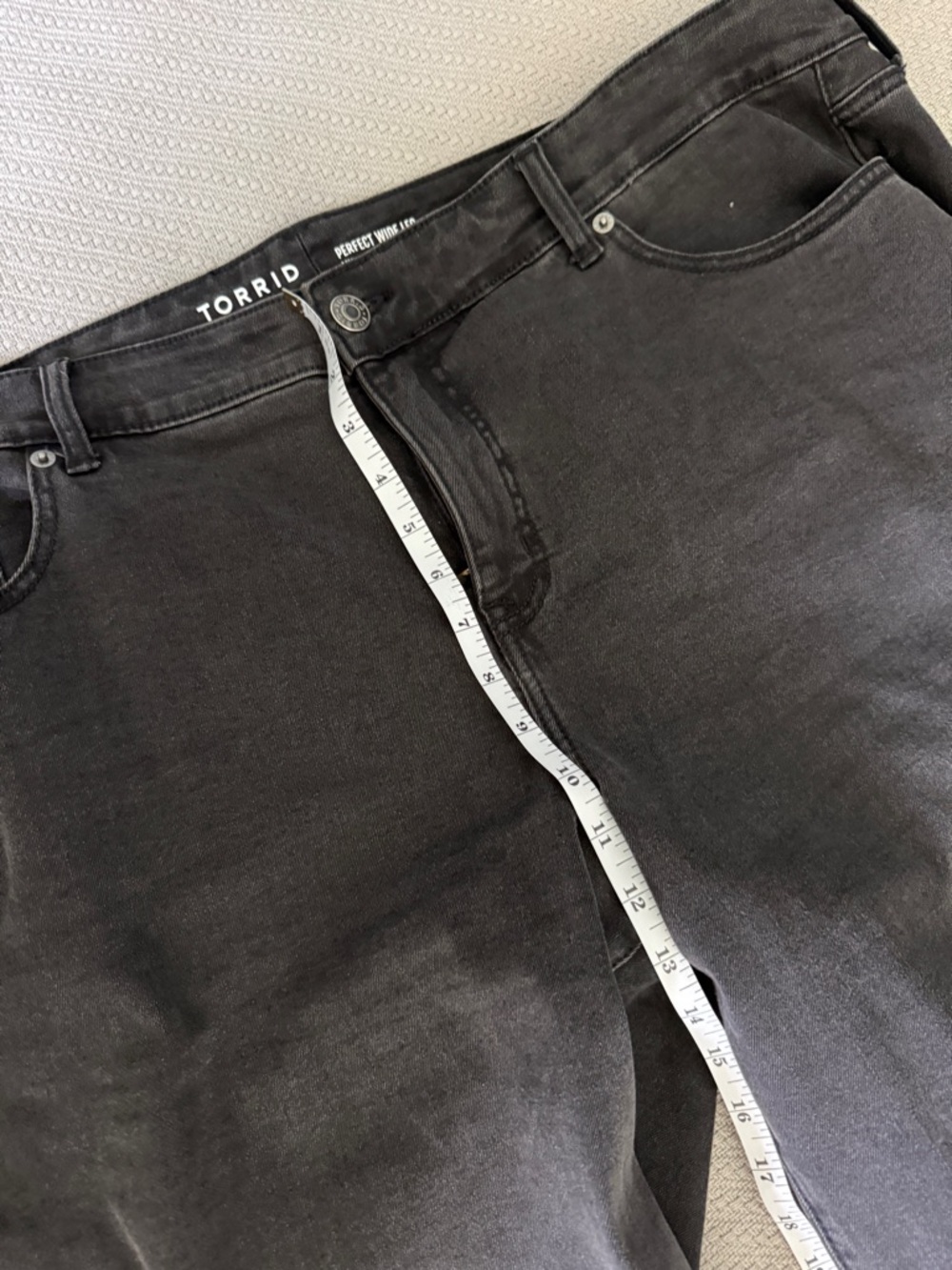 Torrid Perfect Wide Leg Black Sateen Stretch Mid Rise Women's Pants Size 22R - Picture 7 of 11